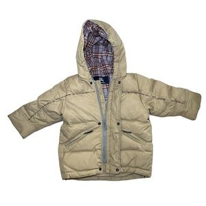 EUC Burberry Beige Jacket with Plaid Lining sz 18 Mos
